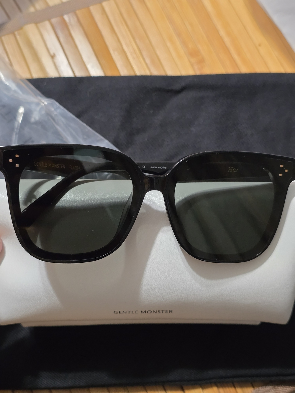 Gentle Monster Black Square Sunglasses